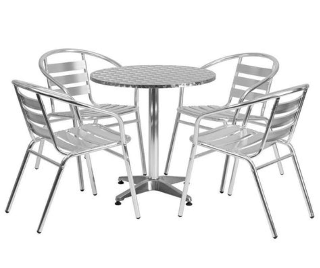 bar furniture/hotel furniture/restaurant furniture industrial table and industrial chair stainless steel chair stainless