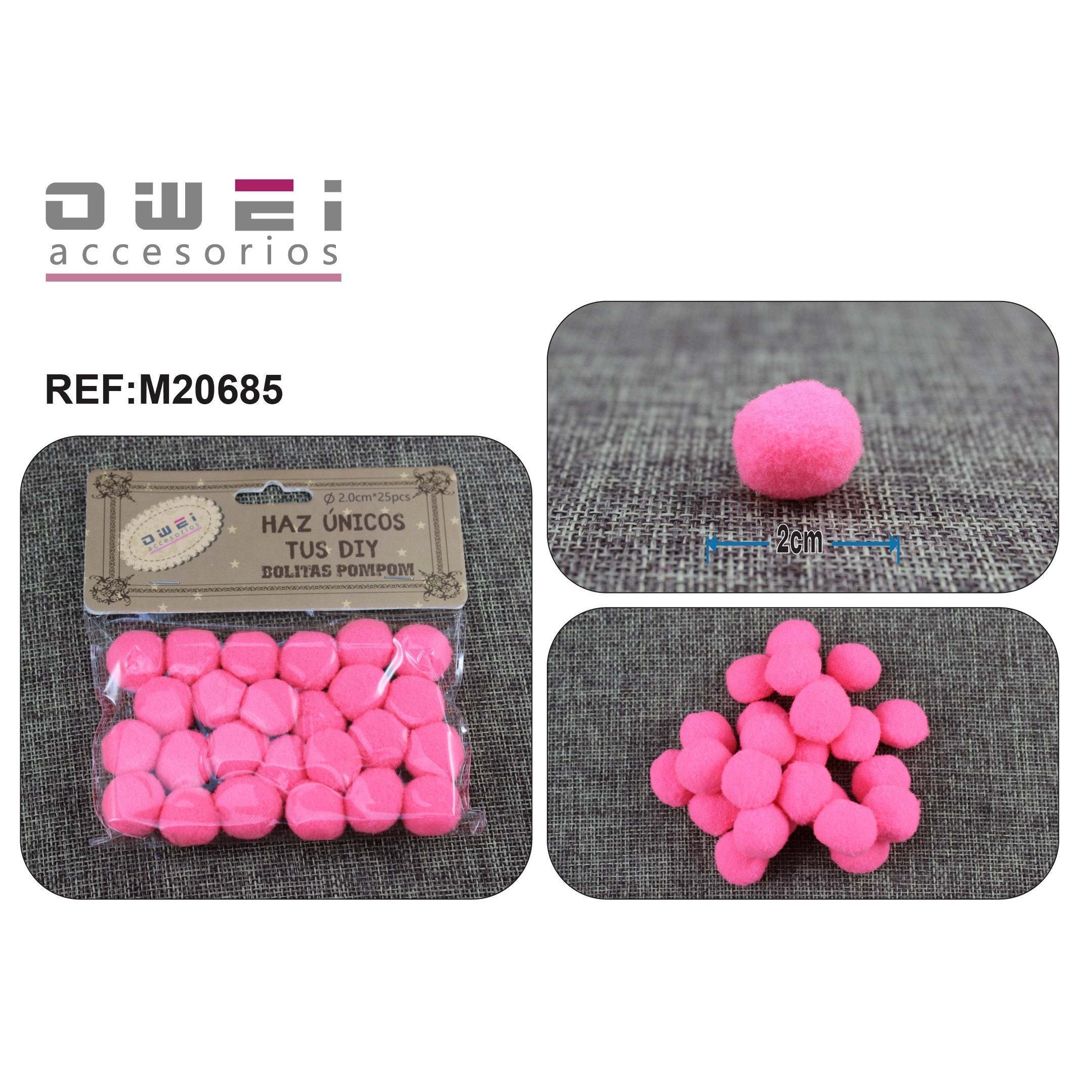 1 PomPom 20mm 25U12u/c Plastic Crafts Product