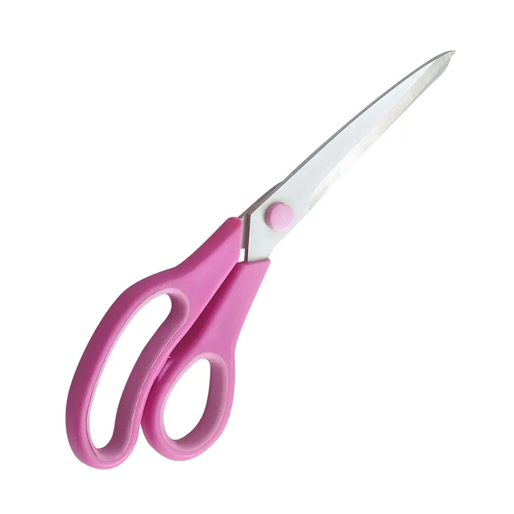 Dark Pink Soft Grip Handle Tailor Scissors 8 "German Stainless Steel Sharp Blades Cloths Sewing Shears Made Stainless Steel