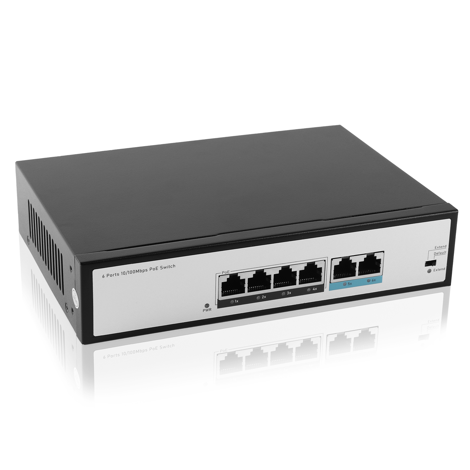 4 порта 100 м сеть Ethernet мини PoE коммутатор 48 В неуправляемый переключатель на 12/24/48 портов