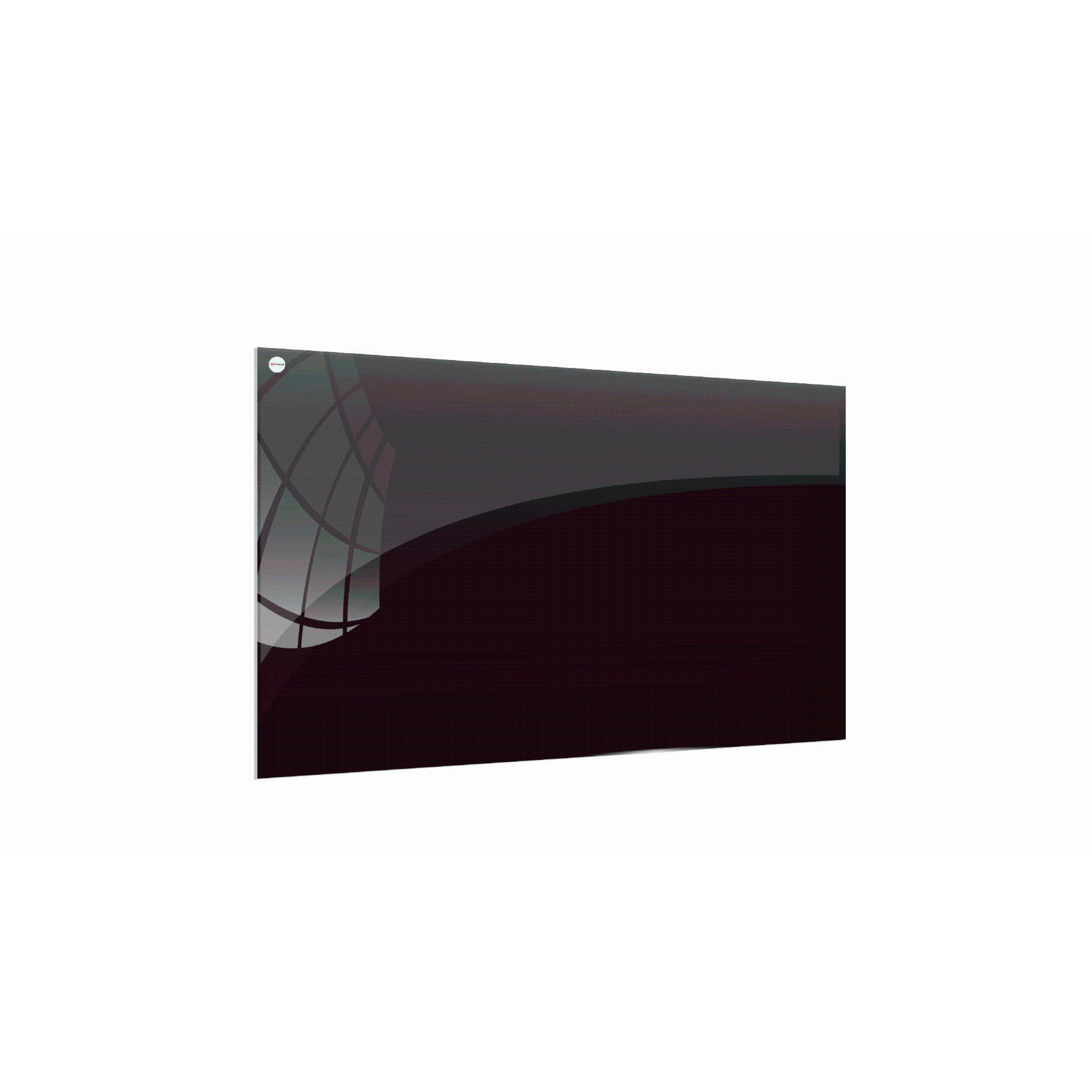 Magnetic glass board 90x60 cm BLACK