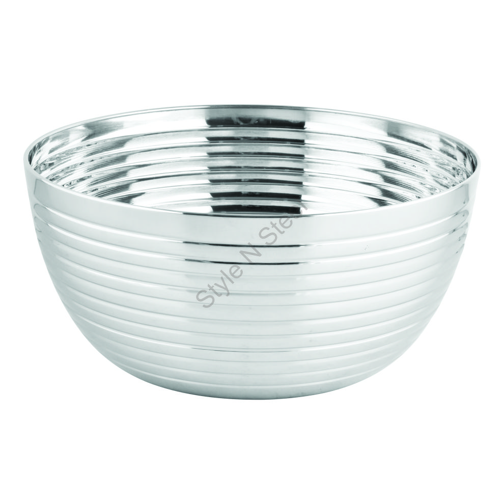wholesale-priced stainless steel premium Odu bowl with an outside ribbed classic design