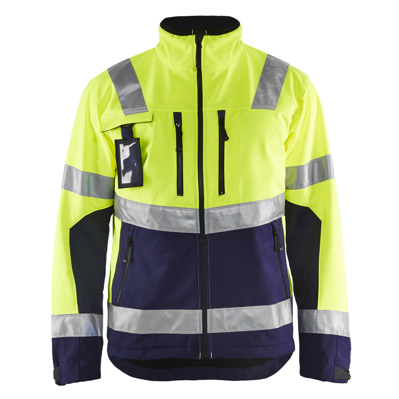 Высококачественная куртка с застежкой-молнией Hi Vis, светоотражающая лента, зимняя Защитная куртка с контрастной панелью, светоотражающая куртка 3 м с логотипом на заказ