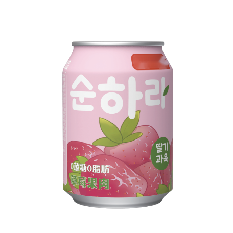 238ml 0 sugar 0 fat strawberry juice with pulp OEM  Private label juice drink filling