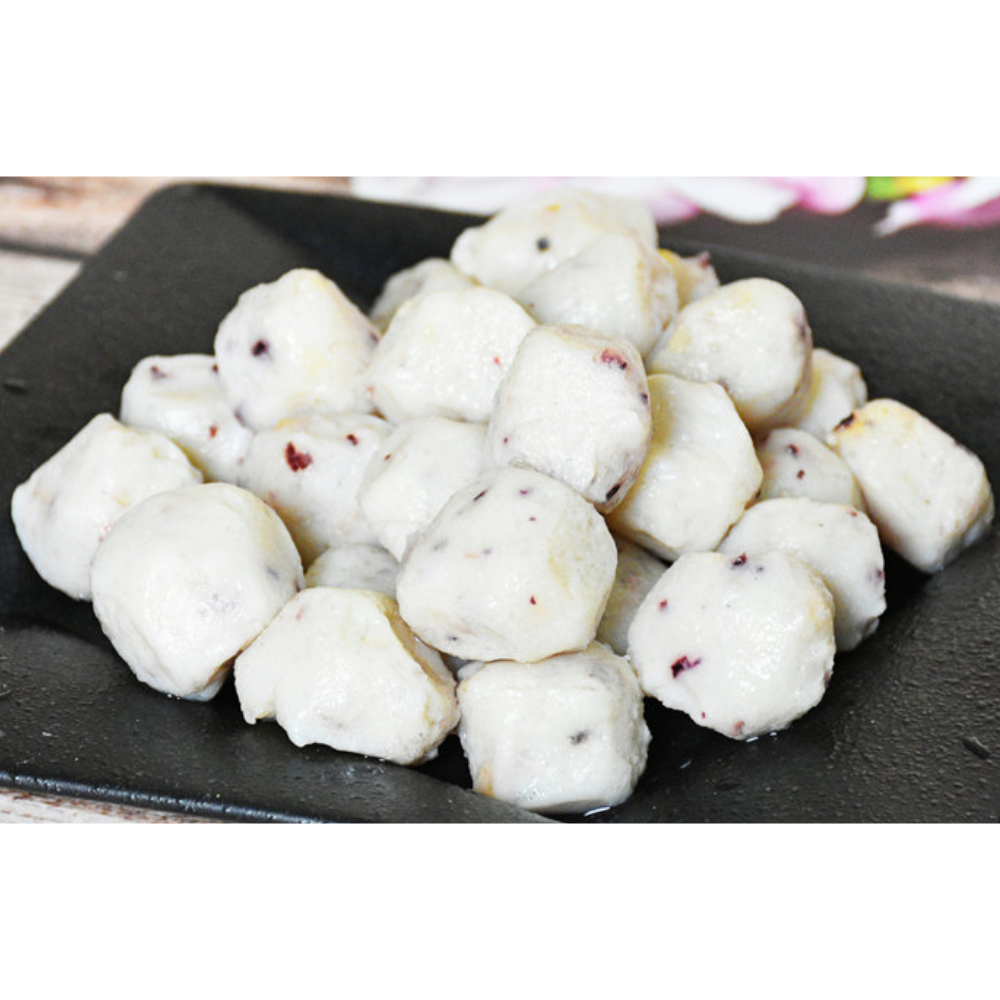 HACCP ISO Hot item Instant food Calamari Surimi based Frozen CUTTLEFISH BALL Vacuum pack 500g Vietnam factory Hotpot topping