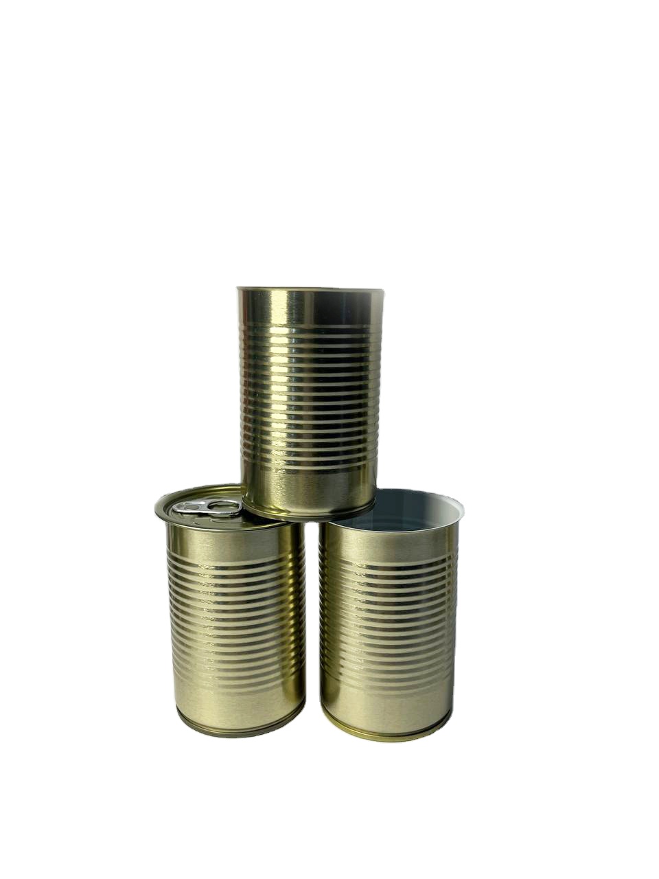 Tinplate Empty #7 #10 #46 #300 #307 #401 #502 cans For Food Boxes With Ring Pulled Open Lid