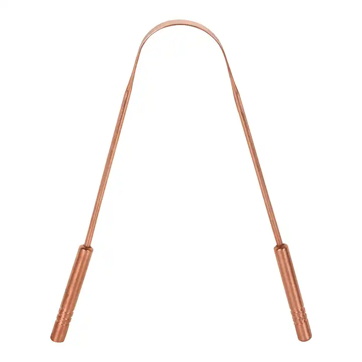 High Efficiency Personal Use Tongue Cleaner Available at Wholesale Price from Indian Supplier of Pure Copper Tongue Scraper