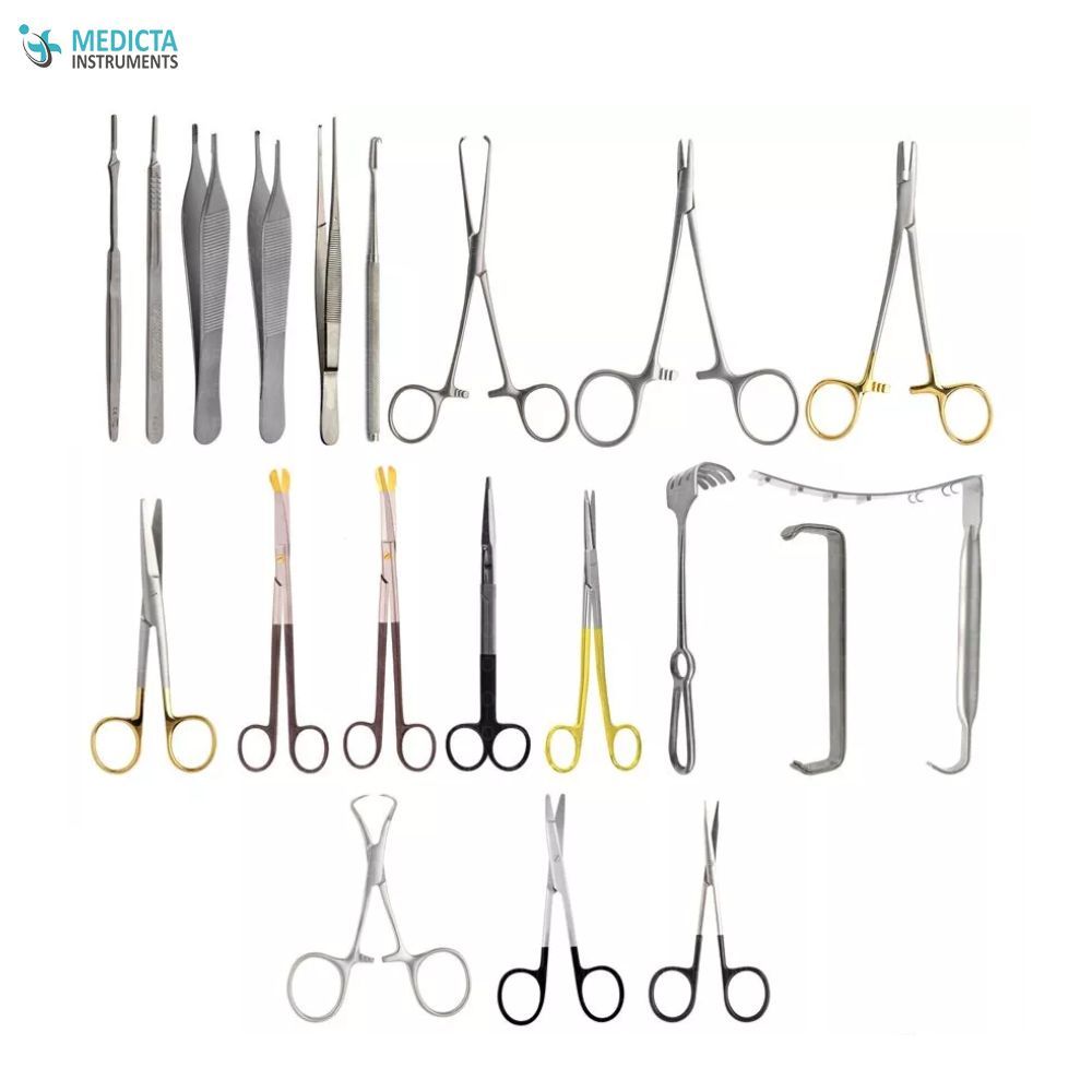 Abdominoplasty Surgery Instruments Set 23 Pieces - Plastic Surgery Instruments Set