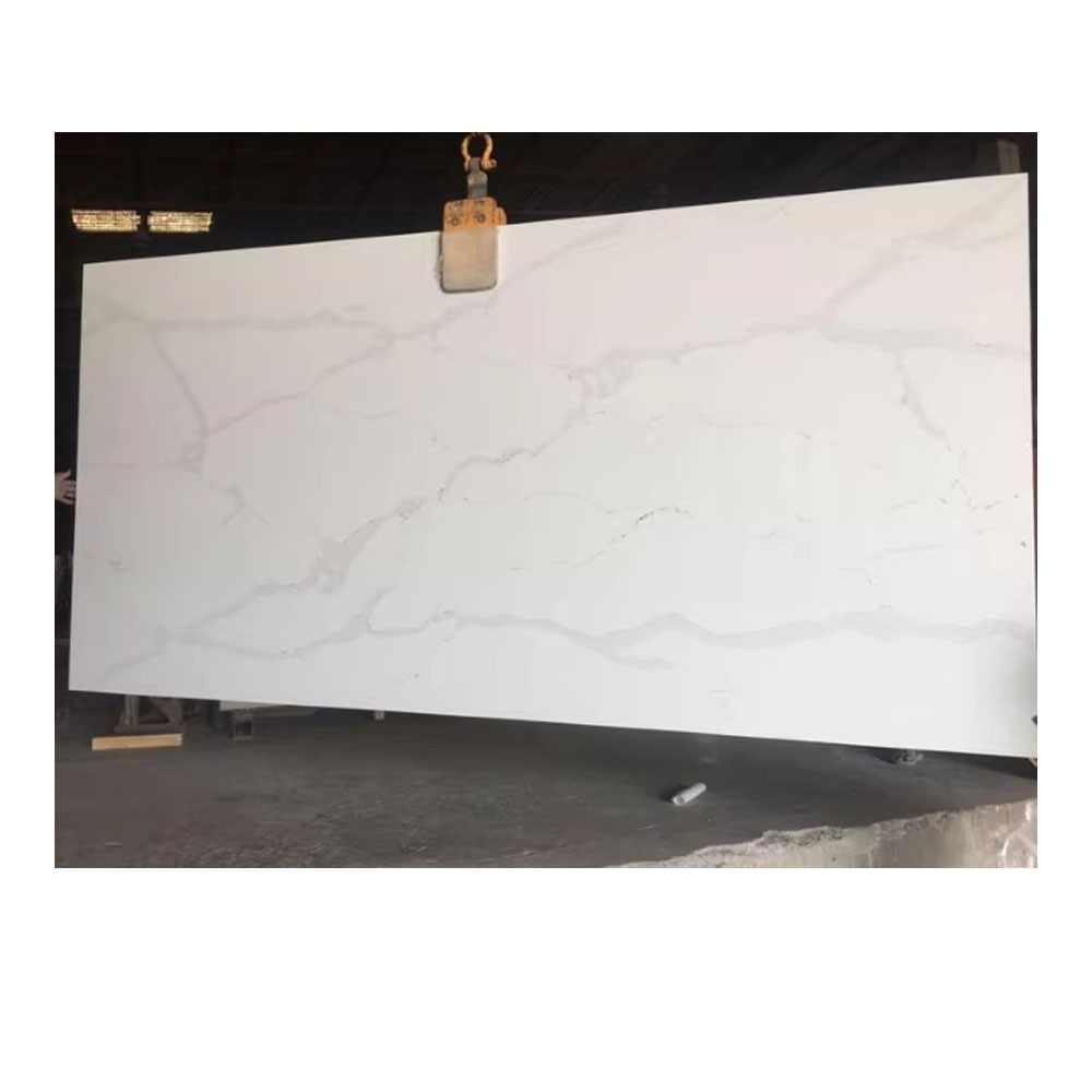 2024 Kitchen Vanity Top Slab 2024 White Quartzite Artificial Calacatta Quartz Stone Counter Top Natural Quartz Slab for Kitchens