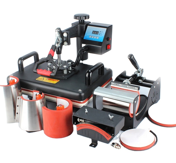 8 in 1 Combo Multifunctional Automatic Heat Press Machine Sublimation Heat Transfer Mug Hat Tshirt Print 8 in 1 Heat Press