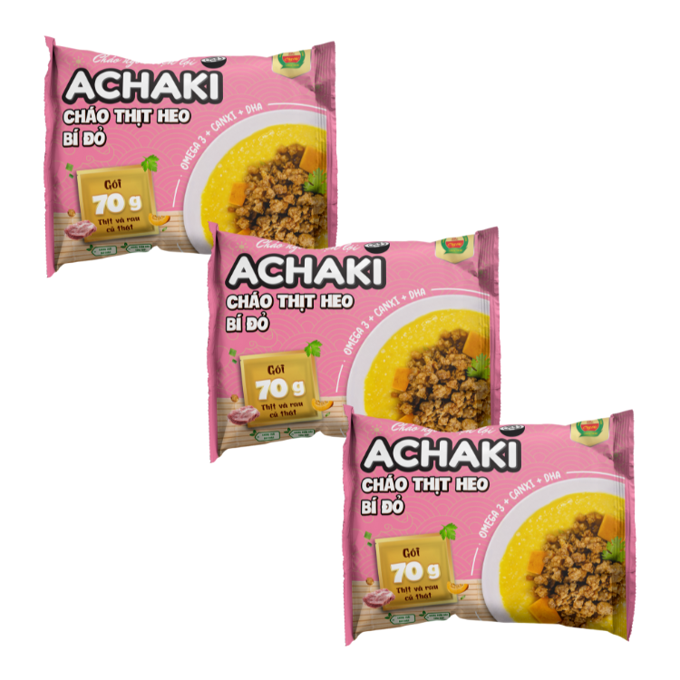 Высококачественная мгновенная каша из свинины и тыквы Achaki, без консервантов, используется для детской упаковки в мешках от Азиатского производителя