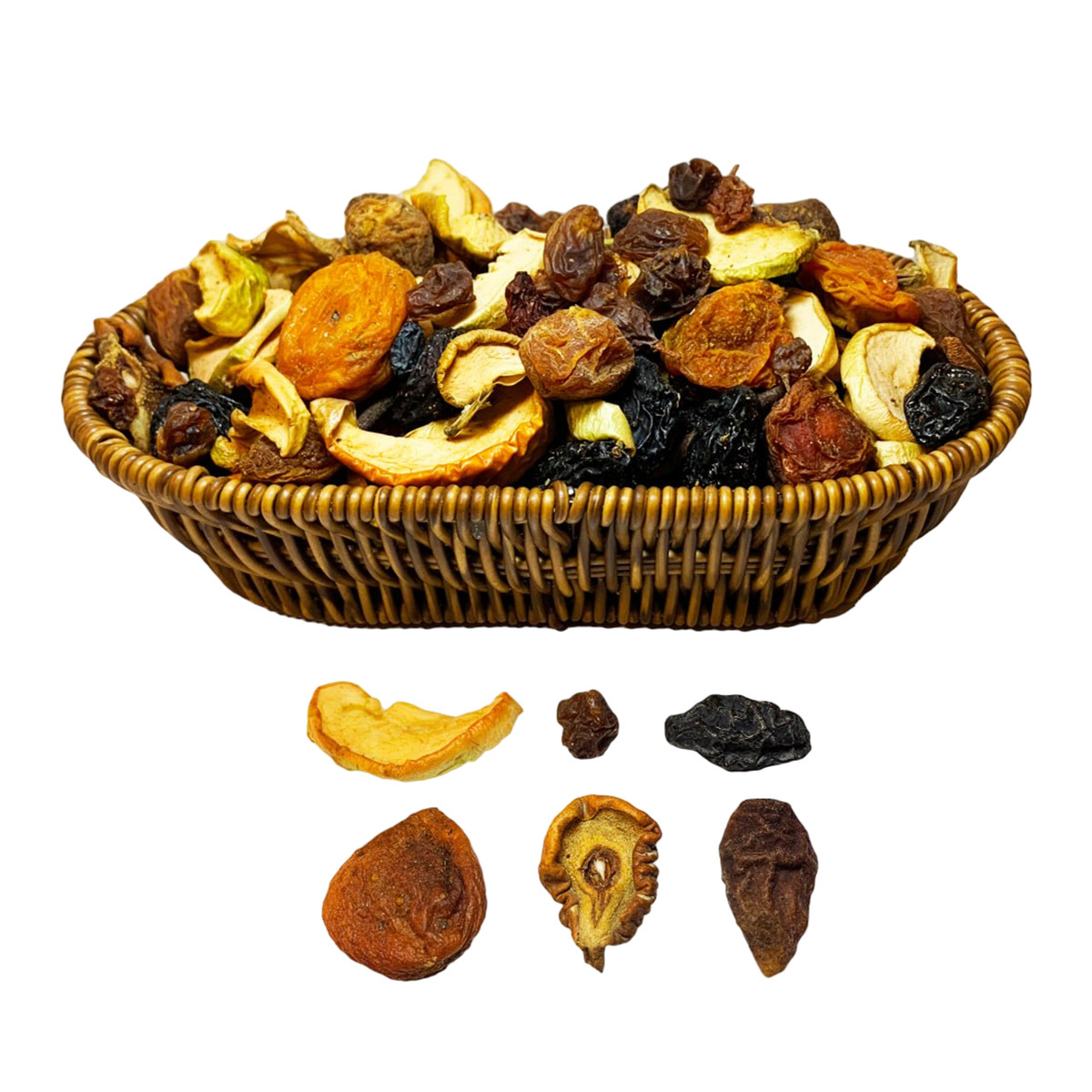 Natural mixed dried fruits product of Uzbekistan for making fruit drink nuts and beans in bulk