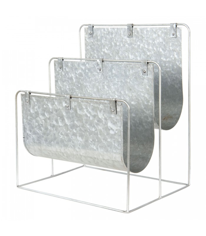 Trendy Designer Metal Galvanized Magazine Racks Magazine Holder for Home Interior Accessories Decoration Office Furniture