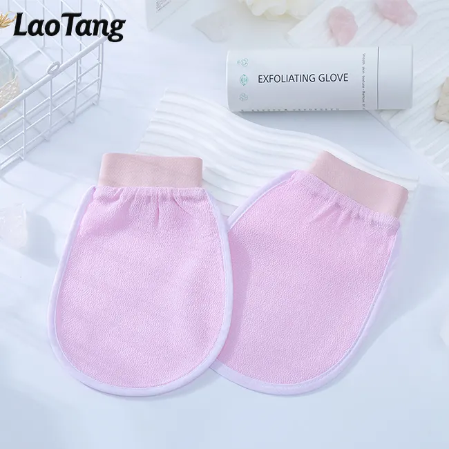 LaoTang OEM Professional Various Body Scrub Glove Soft Skin Care Bath Glove Kessa Hammam Exfoliating Glove