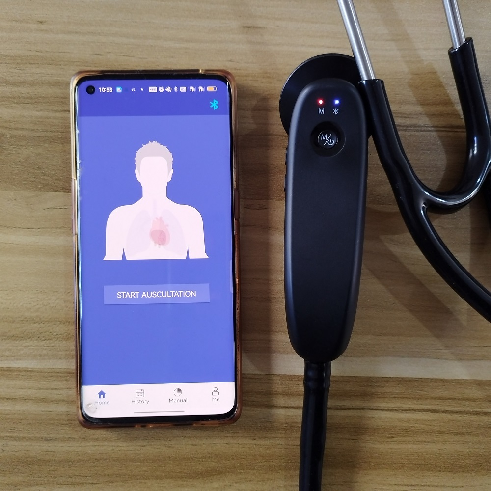doctor intelligent electric blue tooth stethoscope, cardiology iv core digital electronic stethoscope medical