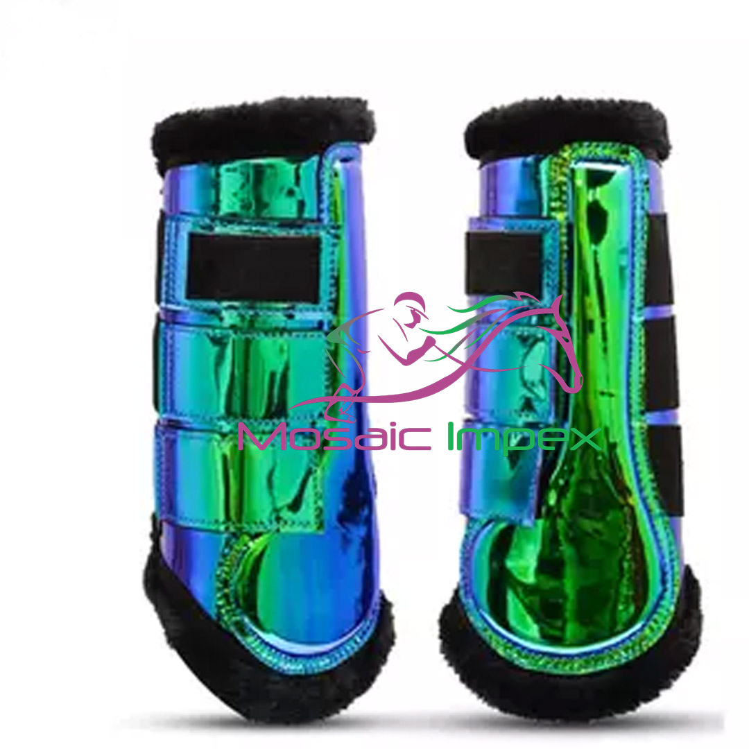 Mosaic Impex Top Quality Manufacturer's Holographic Horse Tendon Brushing Boots Equestrian Equine Products for Horse Care