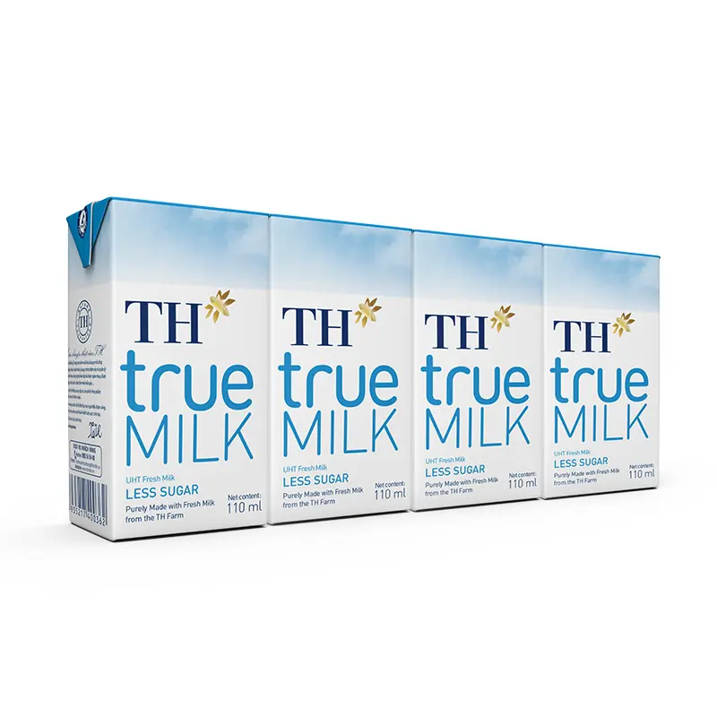 TH true MILK - Less Sugar Fresh Milk - 110mlx48 High Quality Wholesale Organic With Carton Packaging From Vietnam