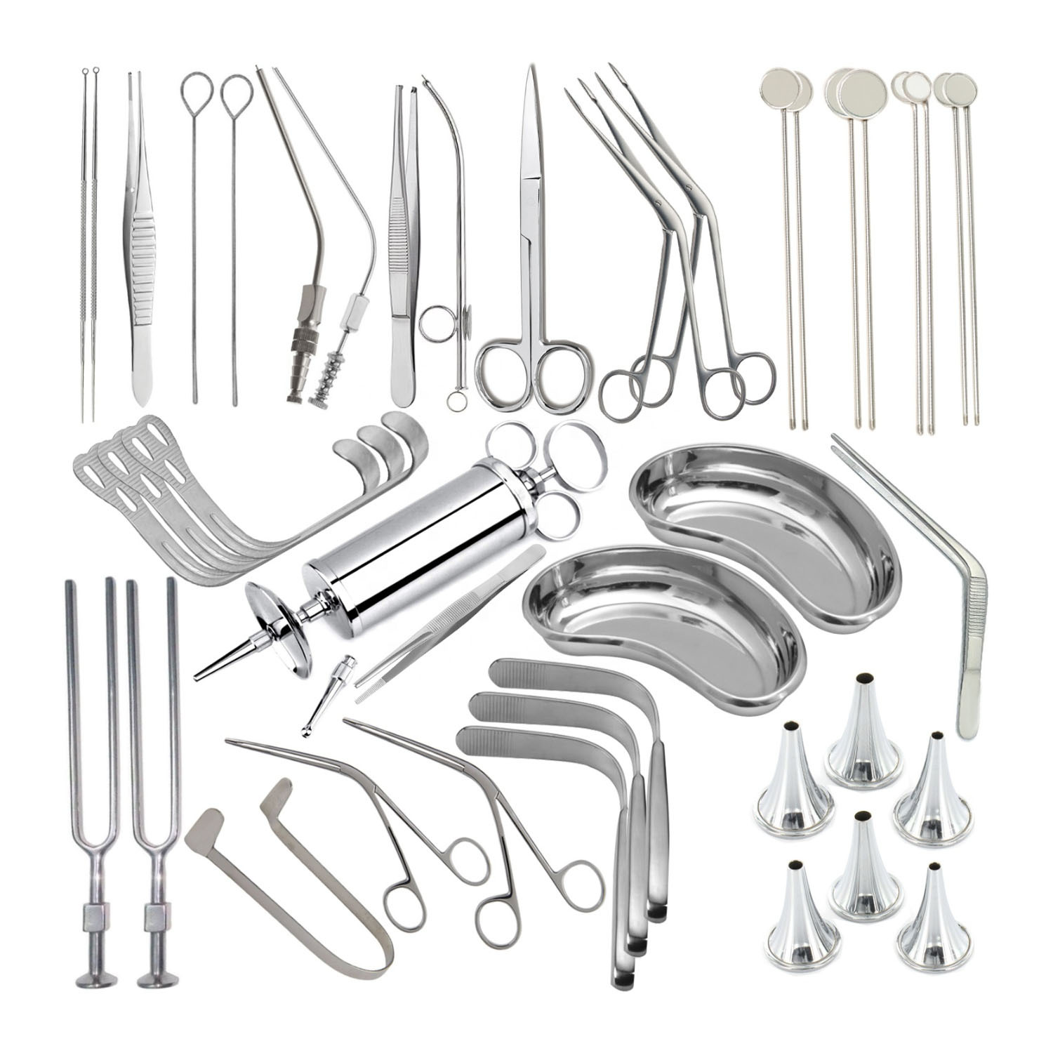 Ent Examination Set of 39Pcs for Inspection of The Face Ears Nose Throat And Neck Middle Ear Surgery Instruments