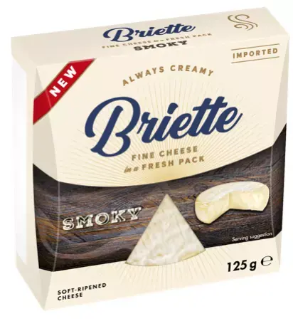 New Fresh Stock Available Briette Smoky Creamy Cheese with Long Shelf Life