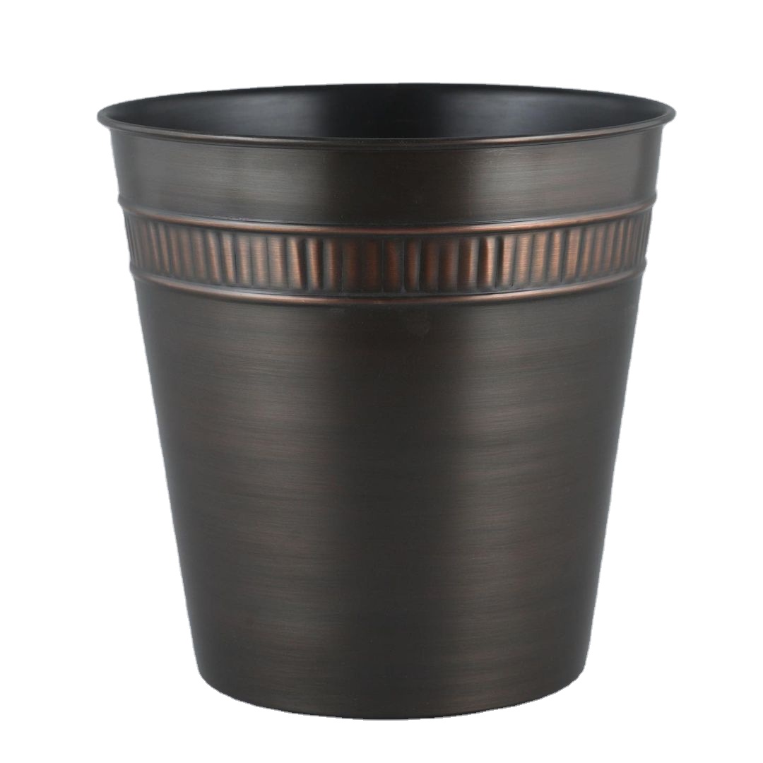 Wholesale indoor outdoor garden home decoration metal flower pots planters for three sizes