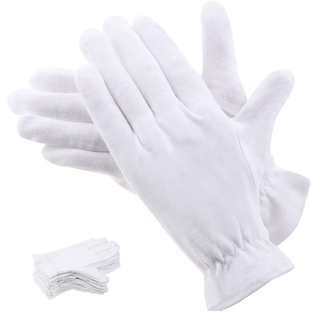 Best 100% Cotton Hot Mill Gloves/28 OZ Double Palm Strap Safety Gloves/Industrial hand job Work cotton Gloves