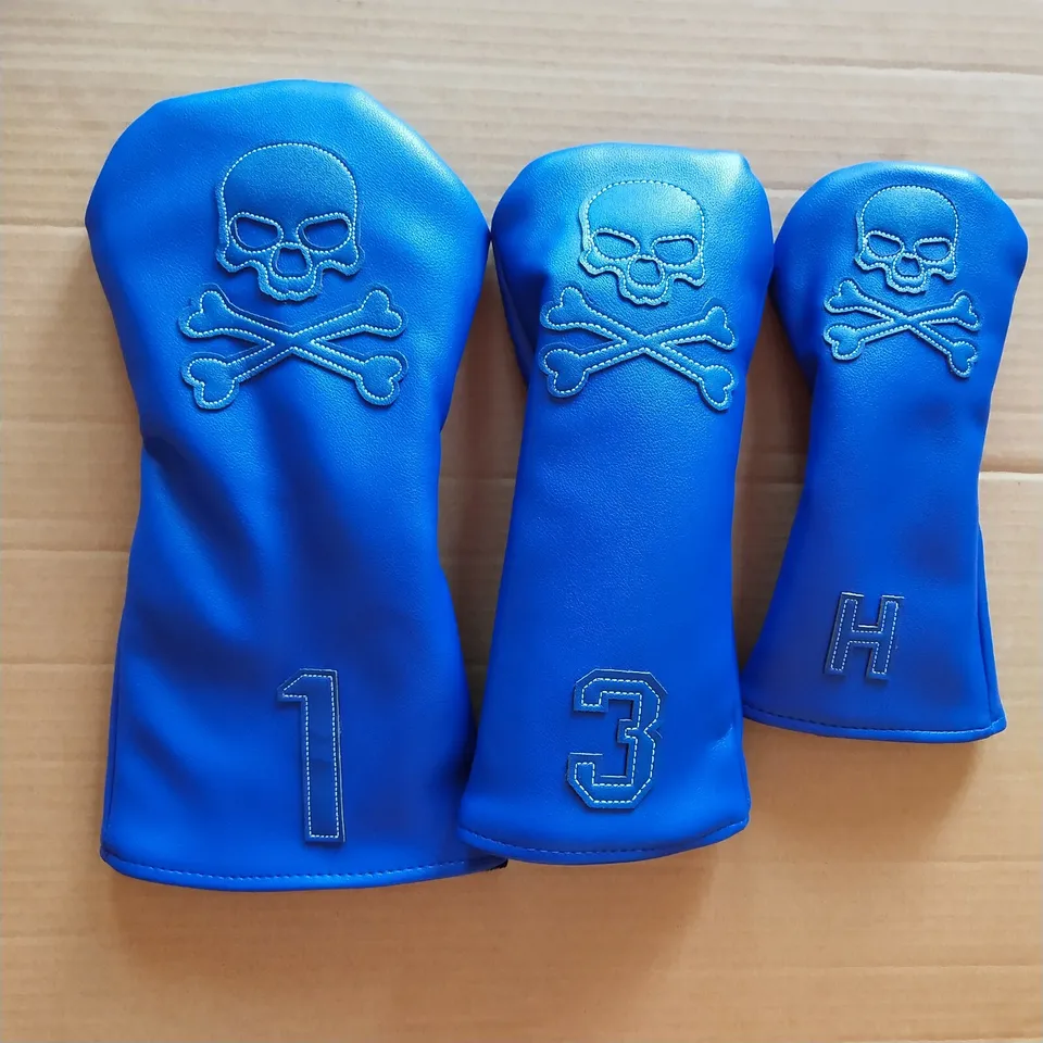 Golf Headcover Soft PU Golf Head Cover Driver Fairway Wood Hybrid Balde Putter Cover Waterproof Durable OEM Custom Golf Garment