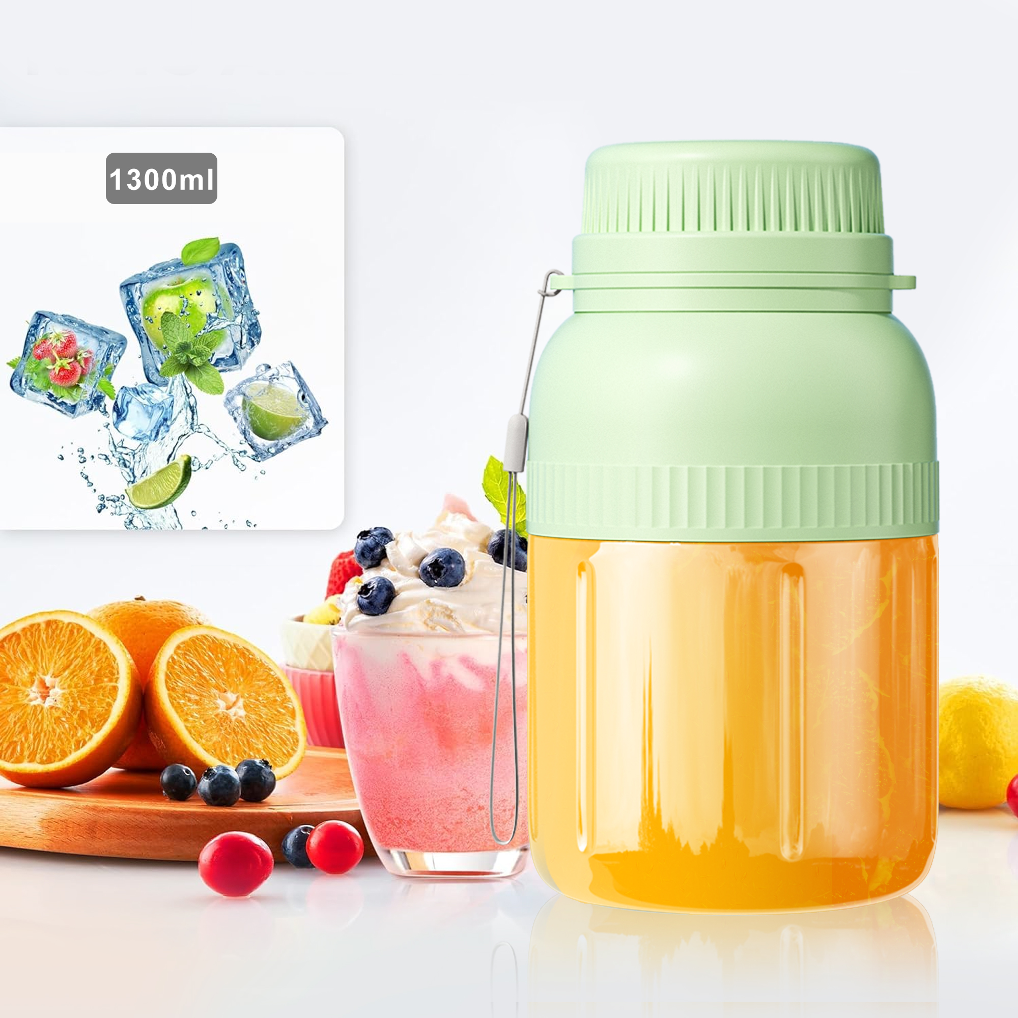 Portable USB Rechargeable Blender And Juicer, Mini Electric Smoothie Maker For Orange, Fruit, And Vegetable Juice