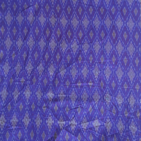 Sustainable Cotton Silk Blended Handwoven Ikat Fabric For Home Bedding Furnishing, Garment & Bag Accessories Multipurpose Fabric