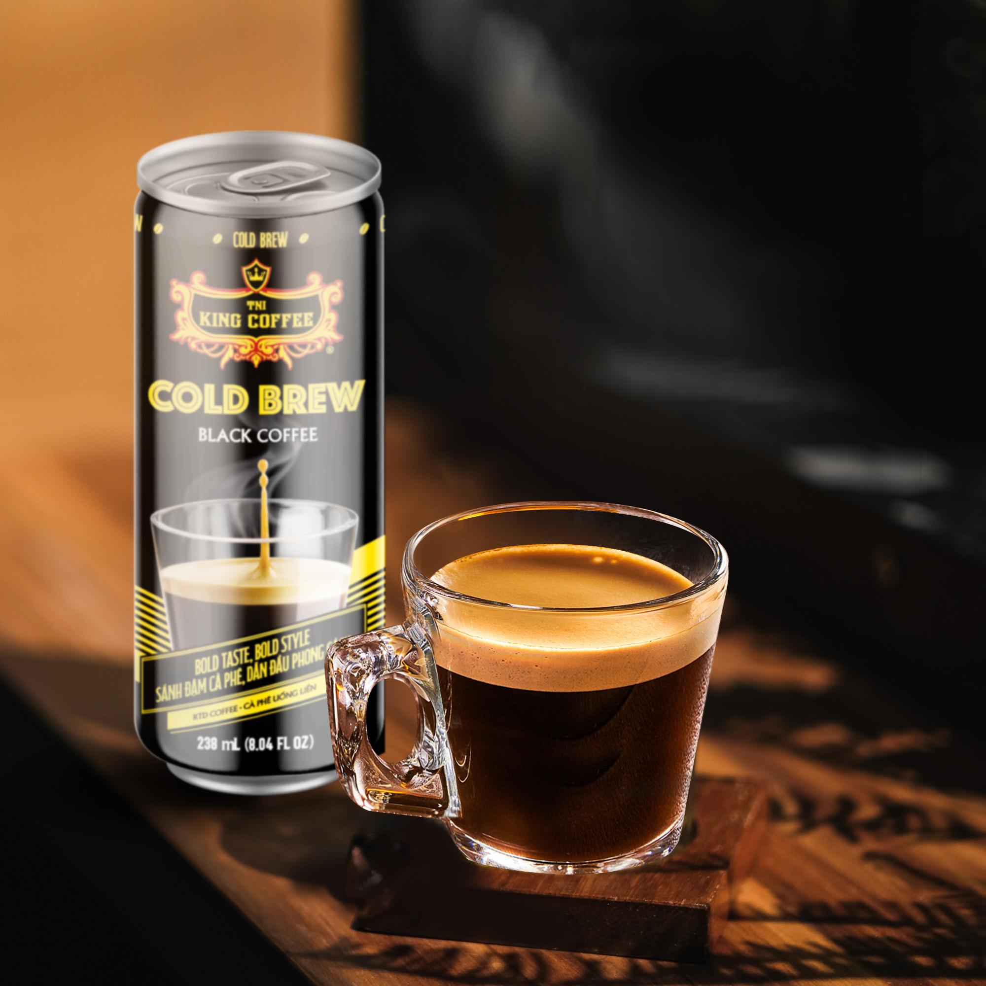 Кофе KING-Ready to Drink Cold Brew черный кофе банка 238 мл/банка-24 банка в коробке-известная частная торговая марка вьетнамский кофе
