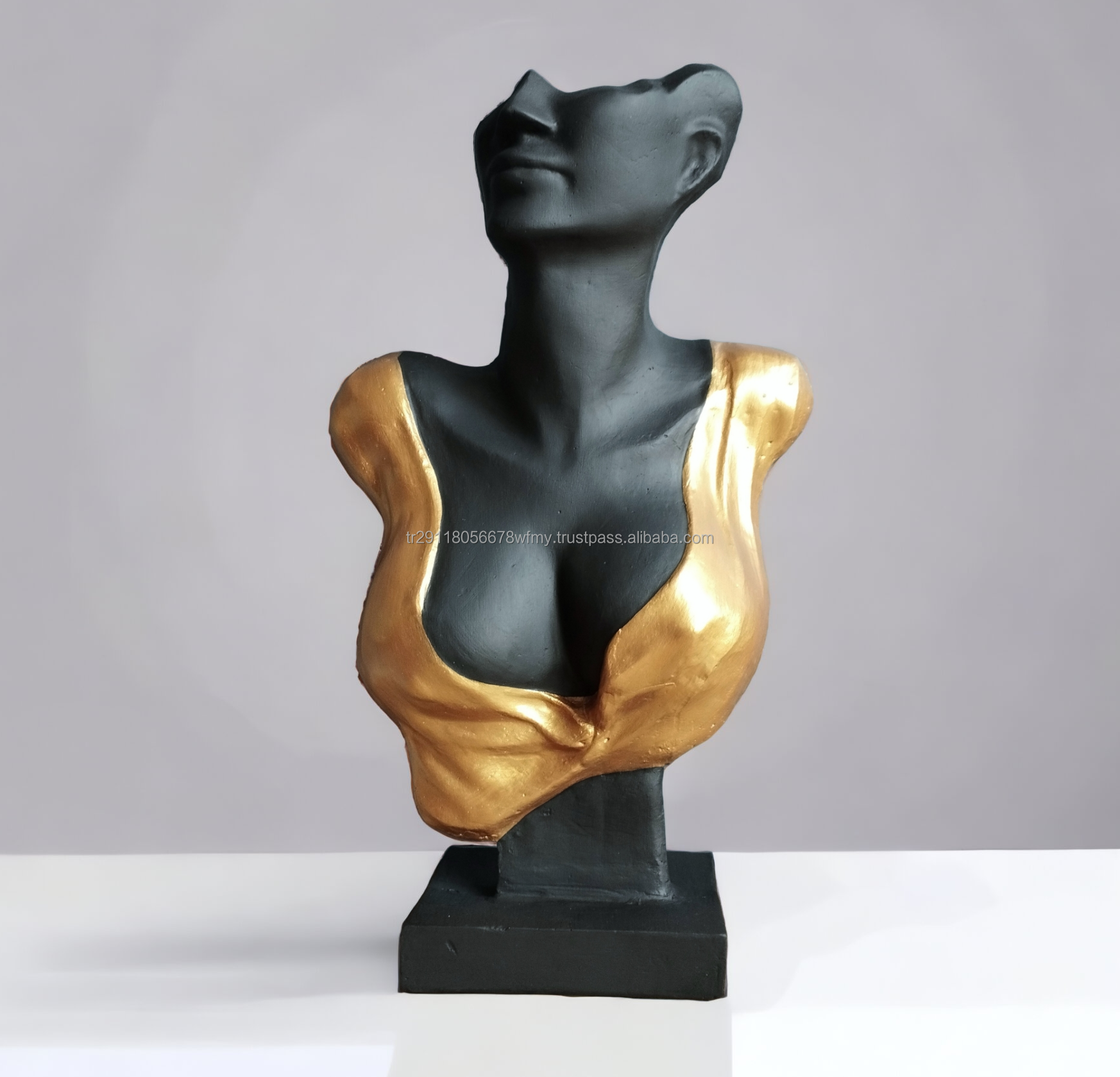 Abstract Female Body Bust Statue Resin Sculpture Aesthetic Desk Decor Modern Luxury Home Decoration Souvenir Shelf Living Room