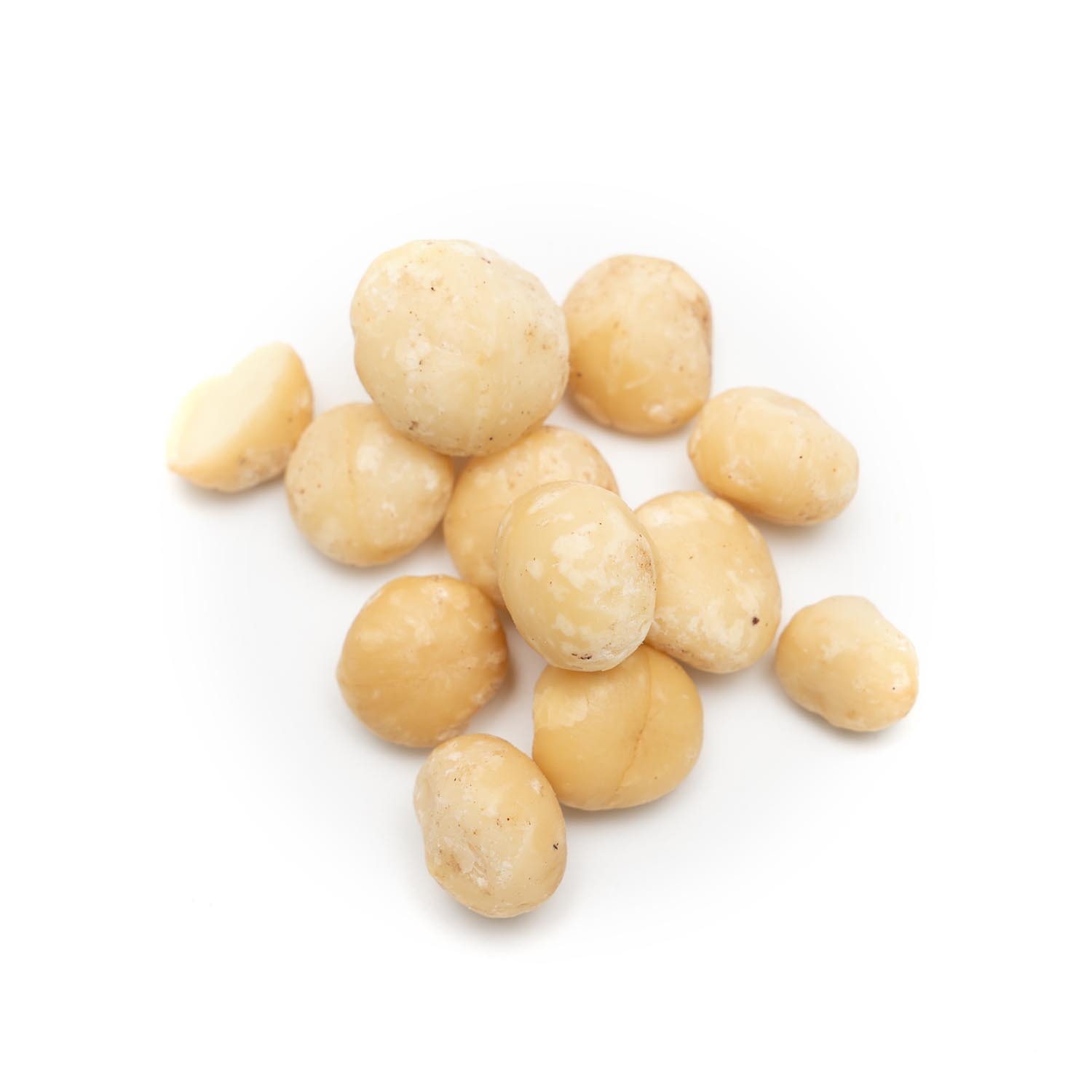 Macadamia kernels - Style 2 - Natural Shelled macadamia - kernels size between 14mm and 17mm, containing 50% wholes