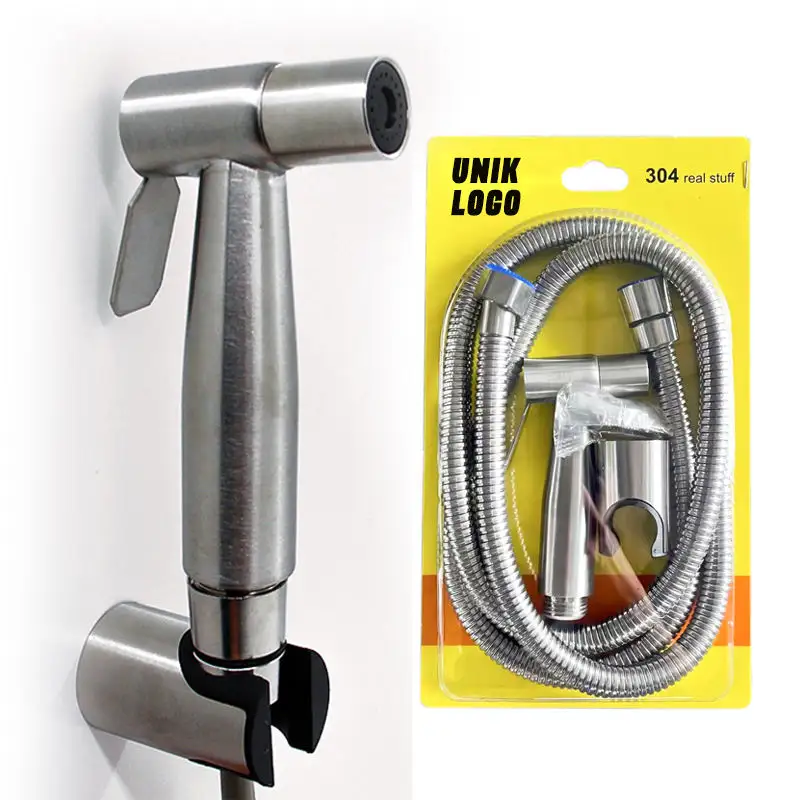 Popular Design Stainless steel portable chrome shattaf set handheld toilet bidet sprayer for toilet-adjustable water