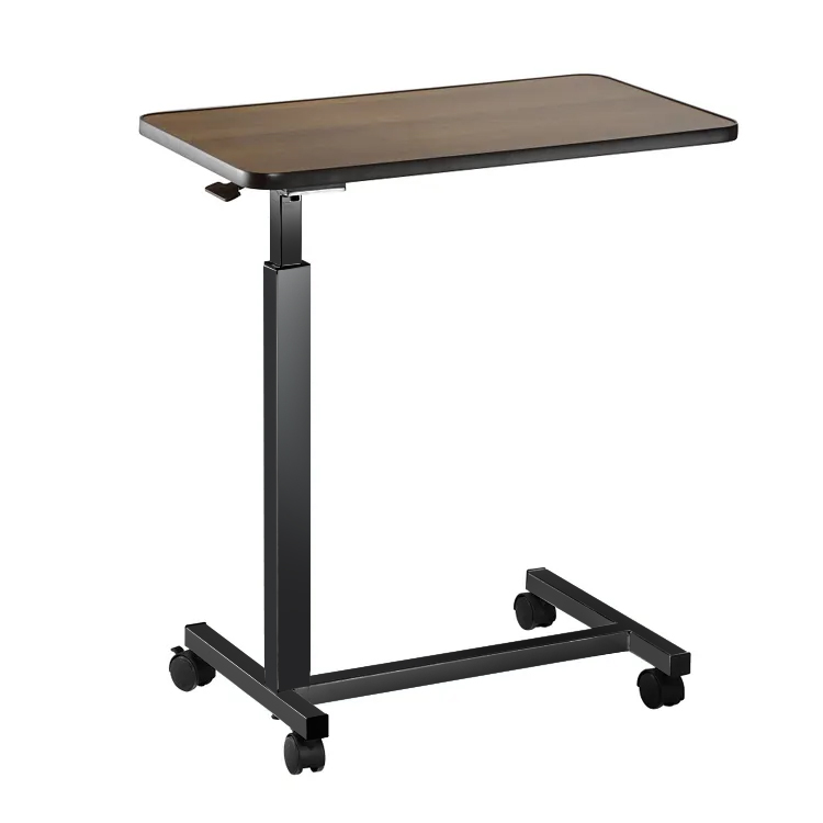 Bliss Medical Over Bed Overbed Table Steel Height Adjustable With Wheels For Hospital Use Or At Home Bedside Table