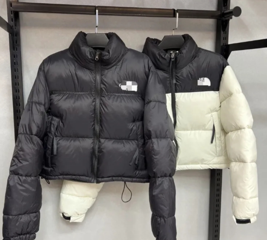 Wholesale High Quality Stand Collar Women Designer Cropped Down Jacket Nothern Down Coat Puffer Jacket