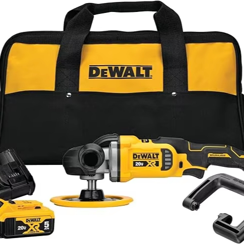 Brand New 20V MAX* XR Cordless Polisher Kit, Rotary, Variable Speed, 7-Inch, 180 mm (DCM849P2)