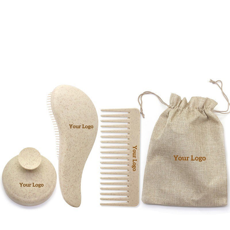 Custom logo ABS Silicon Hair Brush With Wide Tooth Detangling Comb Scalp Massager Shampoo Brush For Wet Dry Curly hair
