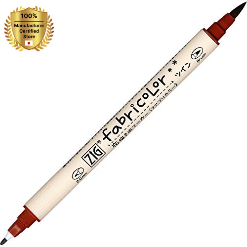 [KURETAKE] Kuretake Zig Fabricolor Twin Marker № 60, коричневые (TC-4000A-060) (6 шт.) Канцелярские Подарочные чернила для перьевых ручек