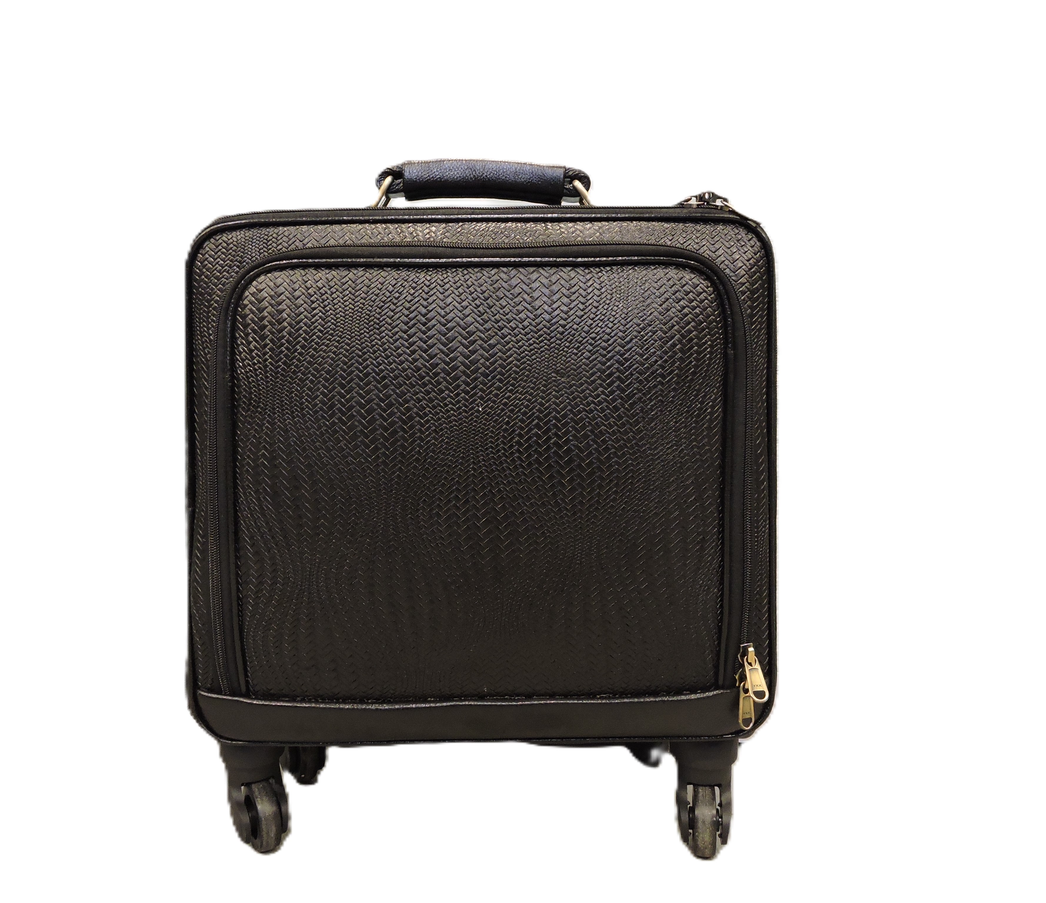 Luxury Stylish Designer Travel Trolley Bag Leather Rolling Luggage Wheeled Suitcase Carry-On Cabin Overnight Weekend Duffel