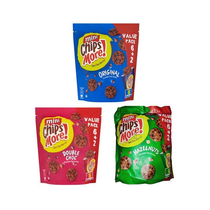 Хрустящее печенье Chipsmore с сертифицированным халяльным халялом, ручные пакеты с оригинальным двойным шоколадом и опцией вкуса лесных орехов, оптовая продажа