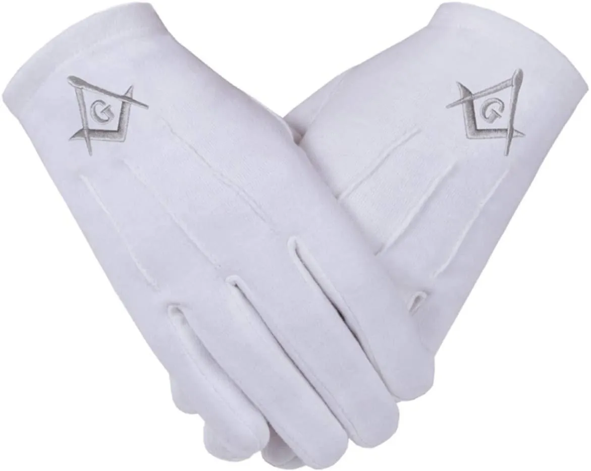 Freemasons Masonic White Gloves in Cotton best design customized logo masonic gloves outdoor cotton Freemasons gloves 2023