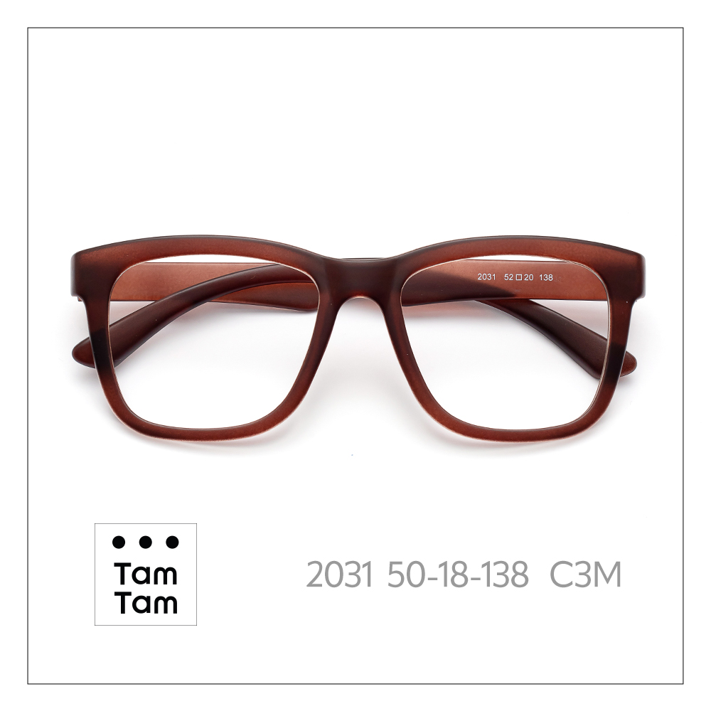 [TamTam] Excellent Flexibility And High Durability Kids Eyeglass Frames Brown C3M TR90 Metal Frames Eyewear