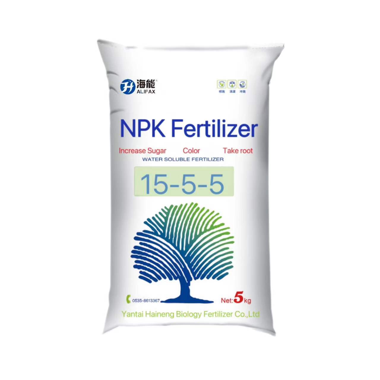 100% водорастворимое гранулированное удобрение NPK