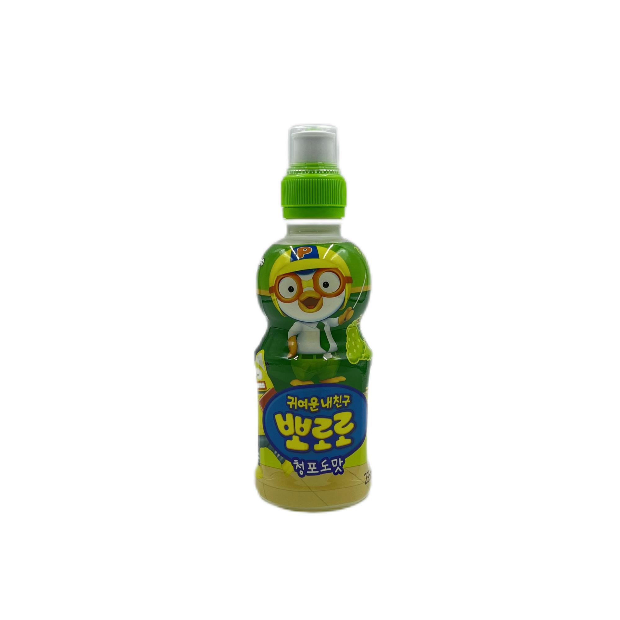 235ml Green Grape Apple Flavored Milk Drink Bottling Plastic Bottle Filling Children's Drink Fresh Juice OEM Private label