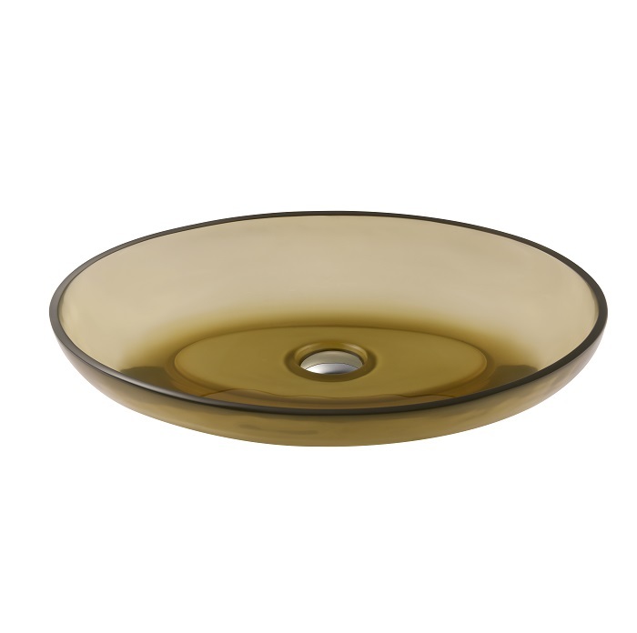 Replay - Olive Wash Basin Sink With Contemporary Resin Build Perfect For Stylish Bathroom Settings And Long Lasting Reliability