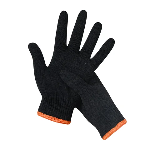 High Quality Hand Gloves Comfortable Cotton Glove With Blue Sides For Personal Safety Protection