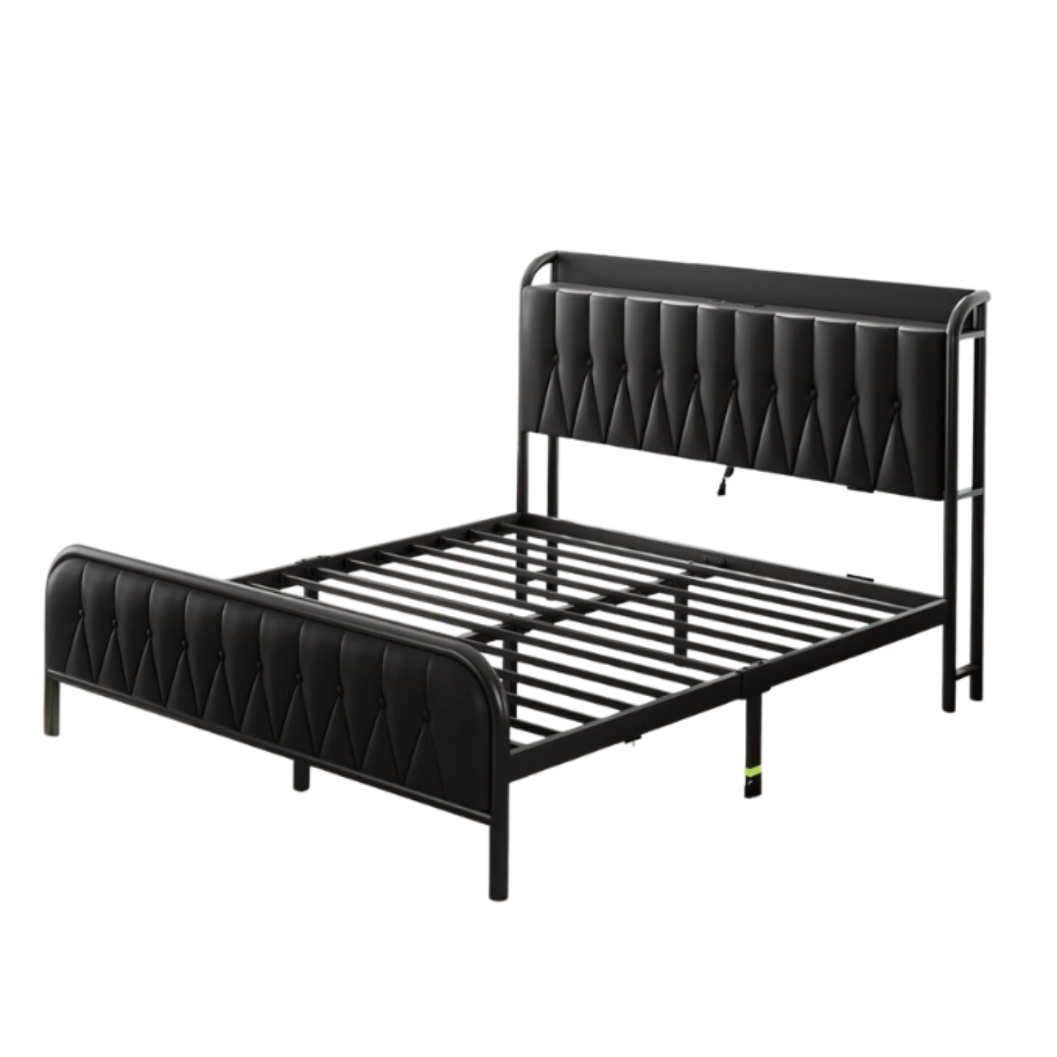 Platform Design Furniture Modern Style Metal Headboard Bed Frame with USB Port&socket from Vietnam