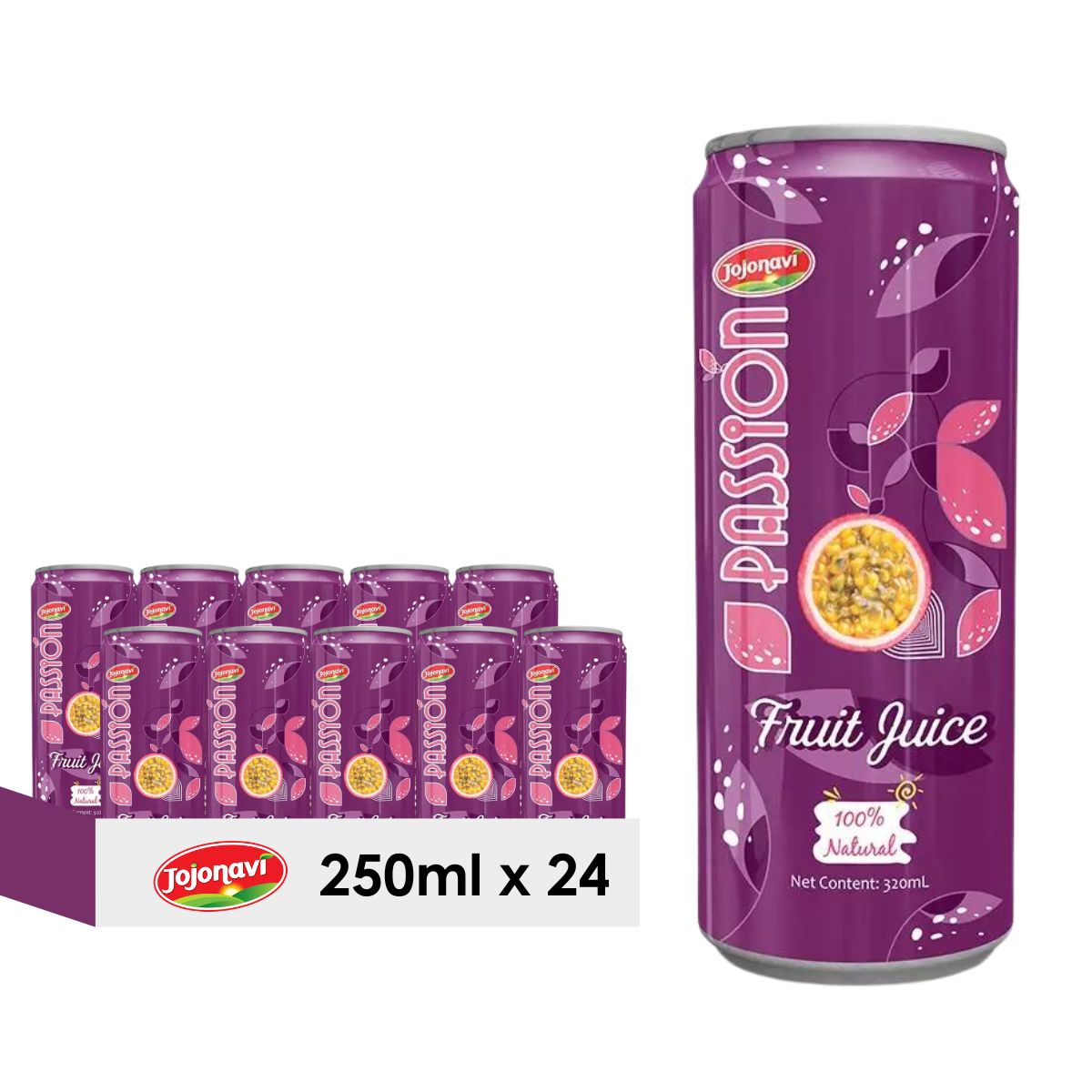 JOJONAVI 320ml Healthy Drink 100% Natural with Passion Fruit Juice Wholesale Available for OEM and ODM Manufacturer