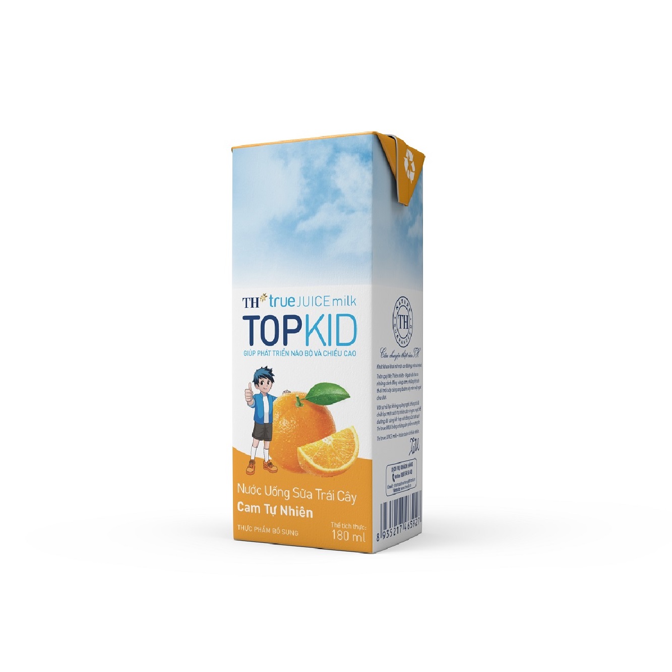 TH true JUICE milk TOPKID - Juice Milk Drink- Natural Orange 180mlx48 Nutrition Soft Drinks Fruit & Vegetable Juice