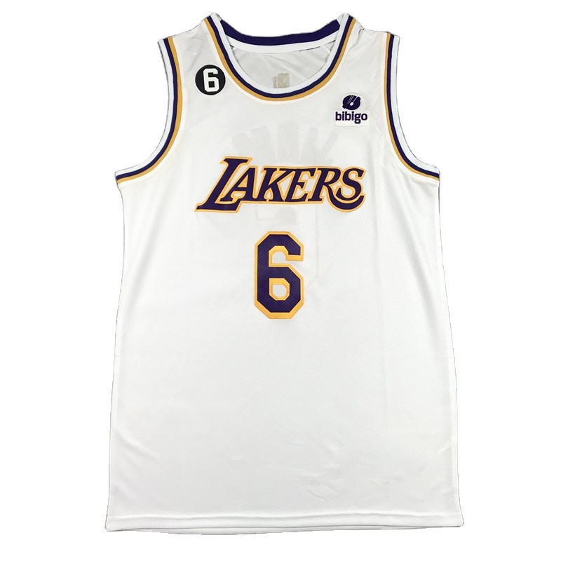 Новые баскетбольные Джерси Laker #6 James, мужские Джерси из полиэстера, высококачественные Джерси