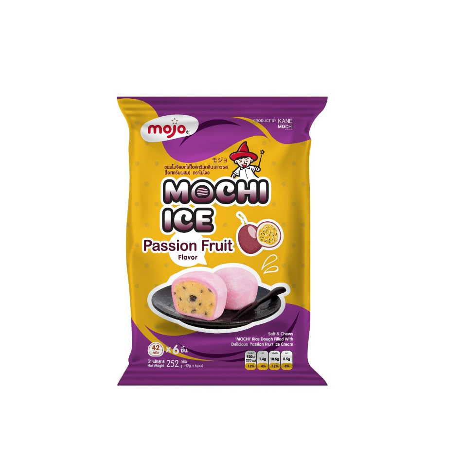 Высококачественный продукт для веганов с круглым мячом, молоко MOJO Mochi, мороженое, Страстные фрукты из Таиланда